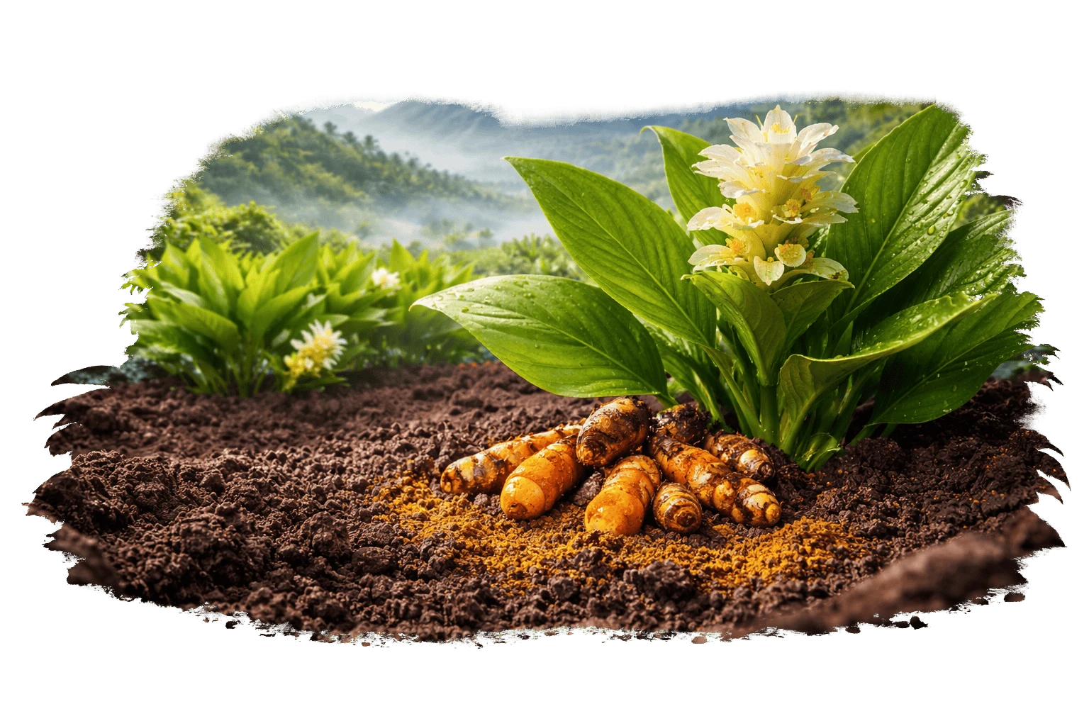 Okinawan turmeric fields in Yanbaru