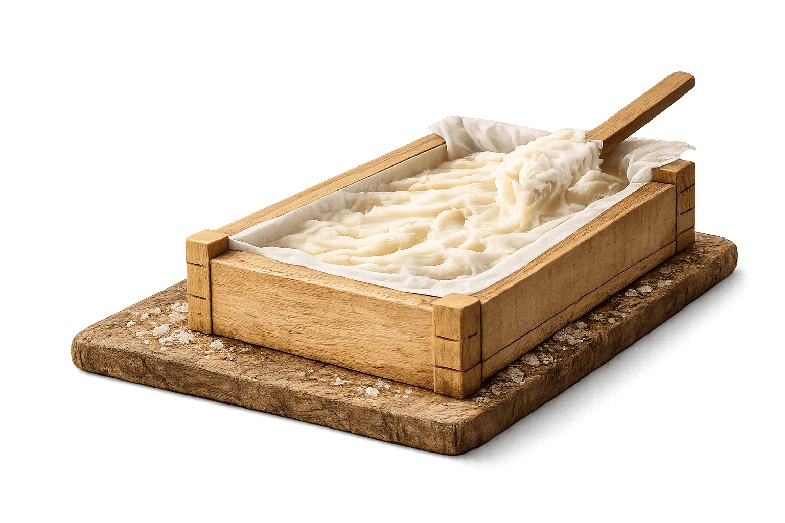 Traditional frame-kneading soap process