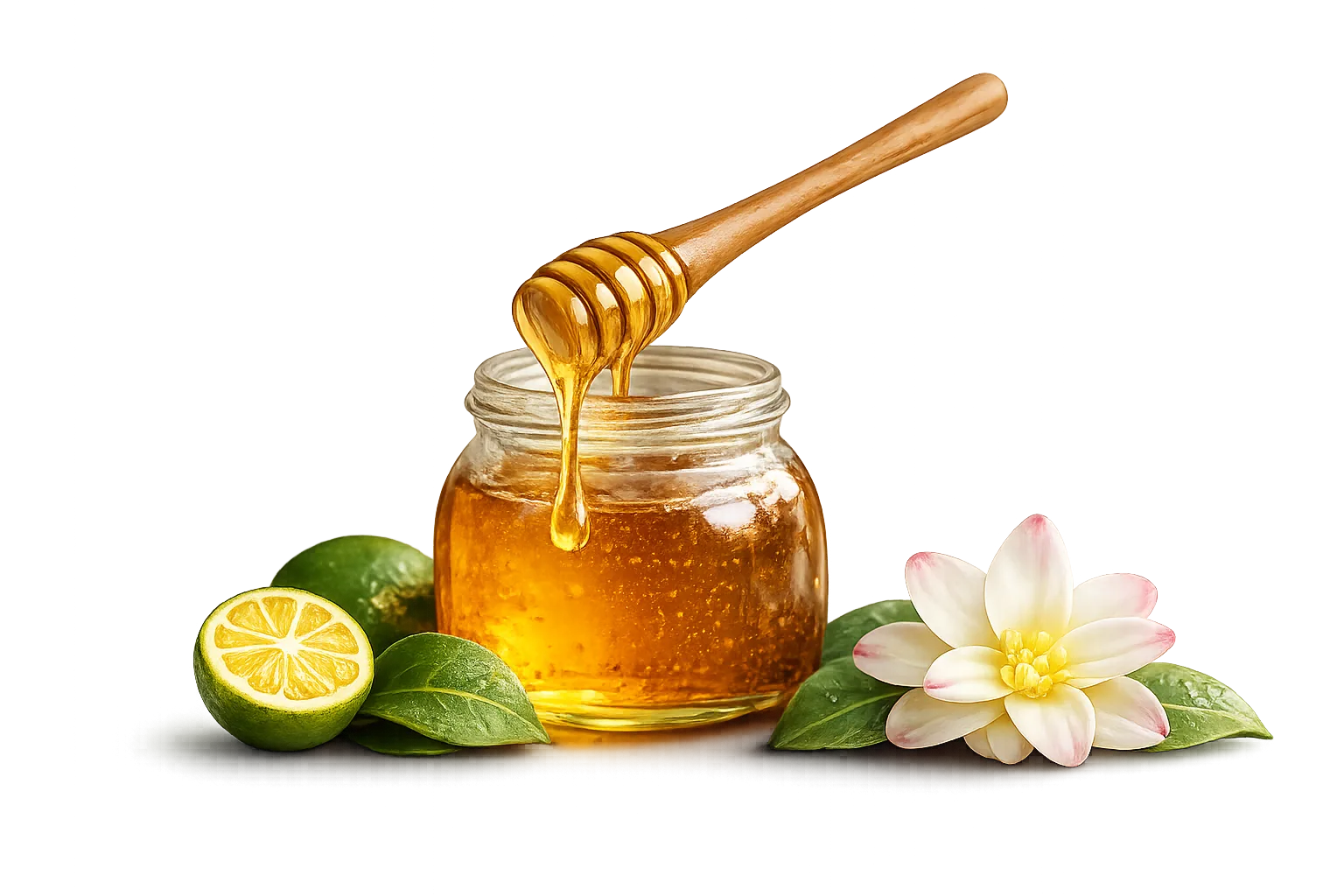 Raw honey and shikuwasa fruit