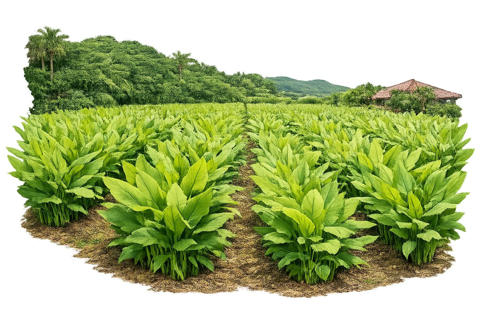 Turmeric fields in Yanbaru, Okinawa